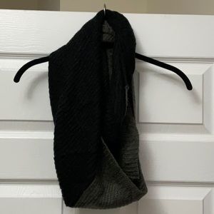 The North Face infinity scarf. Gray and black
